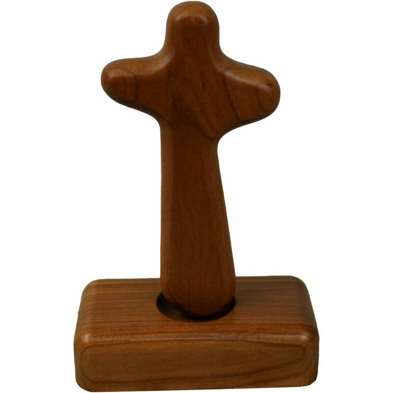 Lqkywna Ornamenti a croce in legno in piedi, croce...