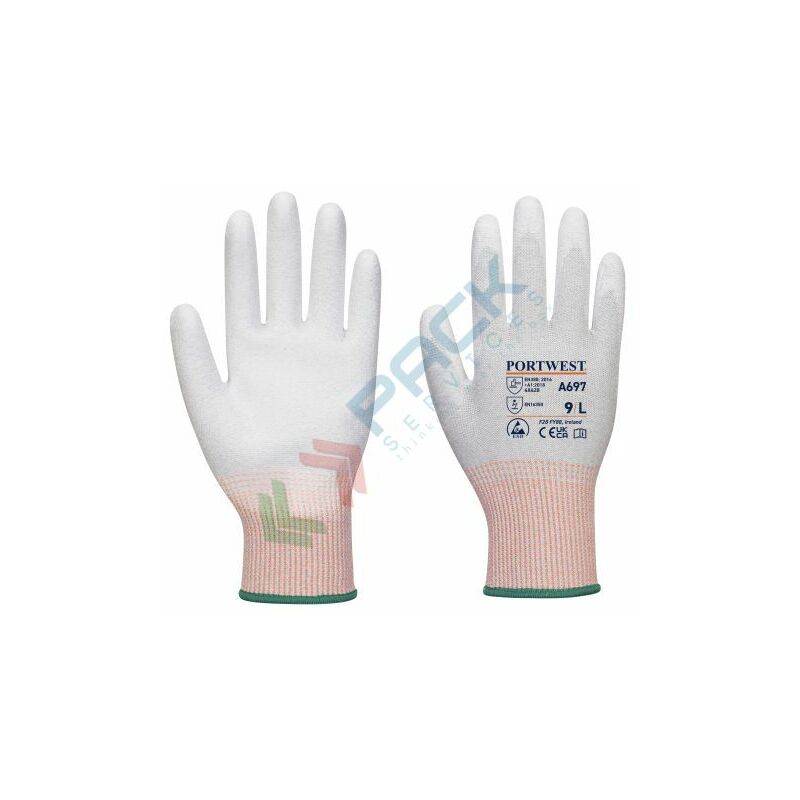 Portwest - Guanti grip antitaglio esd, touch palmo...