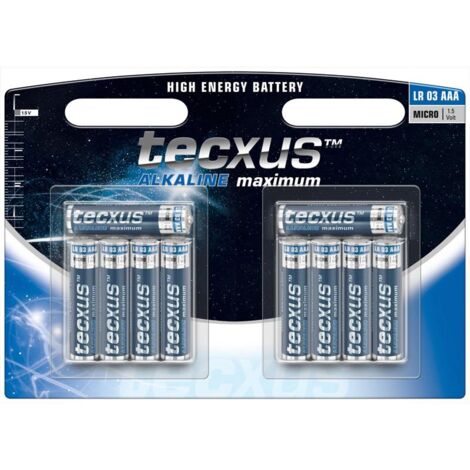 LR03/AAA (Micro) Batterie, 10 Stk. im Blister, Alkali-Mangan Batterie (Alkaline), 1,5 V.