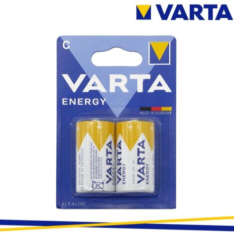 LR14 BLISTER 2PZ MEZZA TORCIA  BATTERIE ALCALIN VARTA ENERGY
