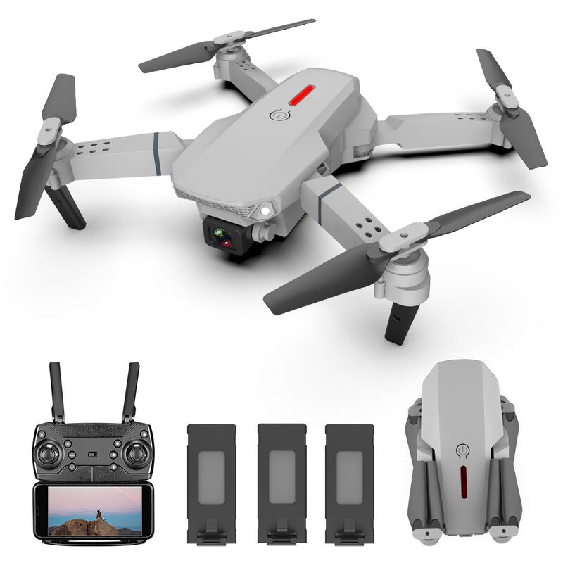 

LS-E525 RC Drone con camara 4K Drone Camara dual WiFi FPV Drone Modo sin cabeza Altitude Hold Gesture Photo Video Track Flight 3D Filp RC Qudcopter,