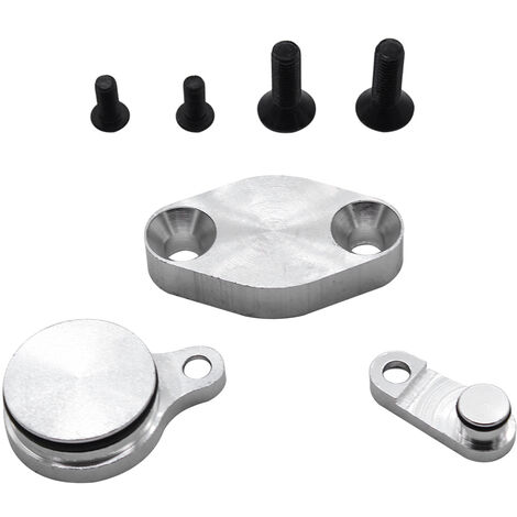 LS EGR+EVAP Kit de placas de bloque de válvulas Purga Tapón de solenoide Admisión/Escape 5.3 6.0 LM7 (Plata)
