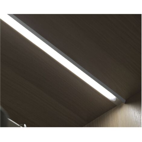 L&S Einbauleuchte Miska Sensor 3,3W 372mm neutralweiß LED mit Bewegungsmelder, flach, alu