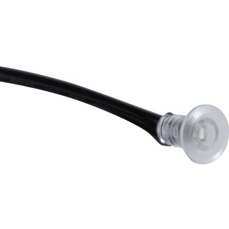 L&S Led Einbauleuchte Plinthy warmweiß transparent - Minispot für Sockel und Decke, 0,2 W, 8,5 mm Einbau