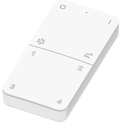L&S MEC Lite Fernbedienung 4-Kanal weiß - Fernbedienung für MEC-Lite Steuermodule, 4 Kanäle, dimmbar, inkl. Wandhalterung