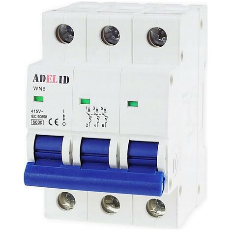 LS-Schalter Leitungsschutzschalter Sicherungsautomat 3-polig C 20A 230/400V AC