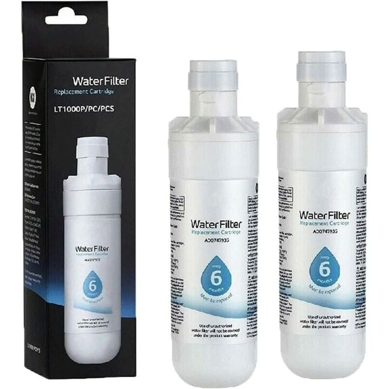 LT1000P Refrigerator Water Filter, 2 Pack, ADQ747935, Replaces LT1000P/PC/PCS, MDJ64844601, ADQ74793501, ADQ7479350