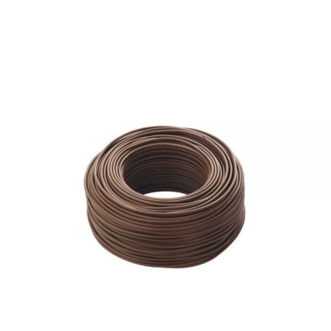 LTC MT100 Cavo Elettrico Unipolare Filo Rame cordina 1,5mm MARRONE CPR FS17 per Impianti elettrici