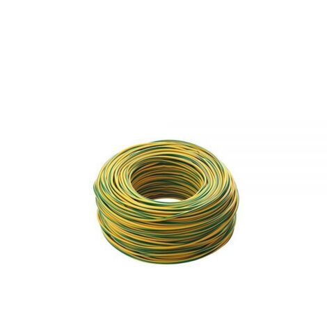 LTC MT100 Cavo Elettrico Unipolare Filo Rame cordina 4mm GIALLO-VERDE CPR FS17 per Impianti elettrici