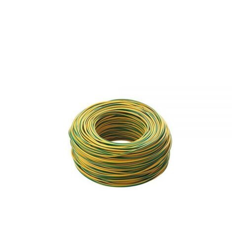 LTC MT100 Cavo Elettrico Unipolare Filo Rame cordina 6mm GIALLO-VERDE CPR FS17 per Impianti elettrici