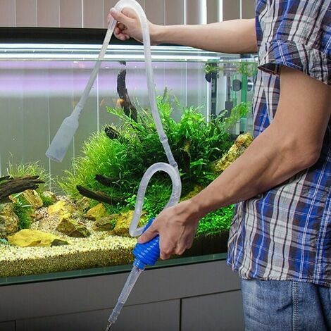 LTDSFHC Aspirateur Aquarium - Kit Pompe pour Nettoyage Aquarium - Siphon Puissant pour Vidange Complète - Accessoires Aquarium - Pompe a Siphonner Eau avec Filtre à Gravier