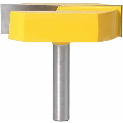 LTDSFHC Fraise Defonceuse 8mm, Fraise Rabotage de Surface de Nettoyage de Fond, T-Track Routeur à Rainure en T Forme Routeur Bits, 8x57mm en Bas, Lame Jaune
