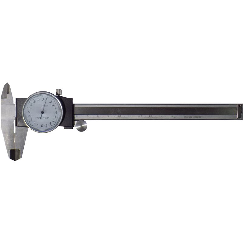 Image of Calibro analogico 150 mm con orologio precisione 0,02 mm scala metrica - LTF