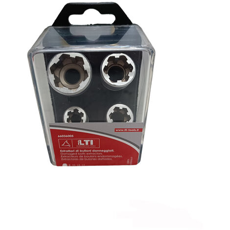 LTI By Krino 66036005 Estrattori Bulloni Danneggiati, Set da 4 Pezzi, Acciaio