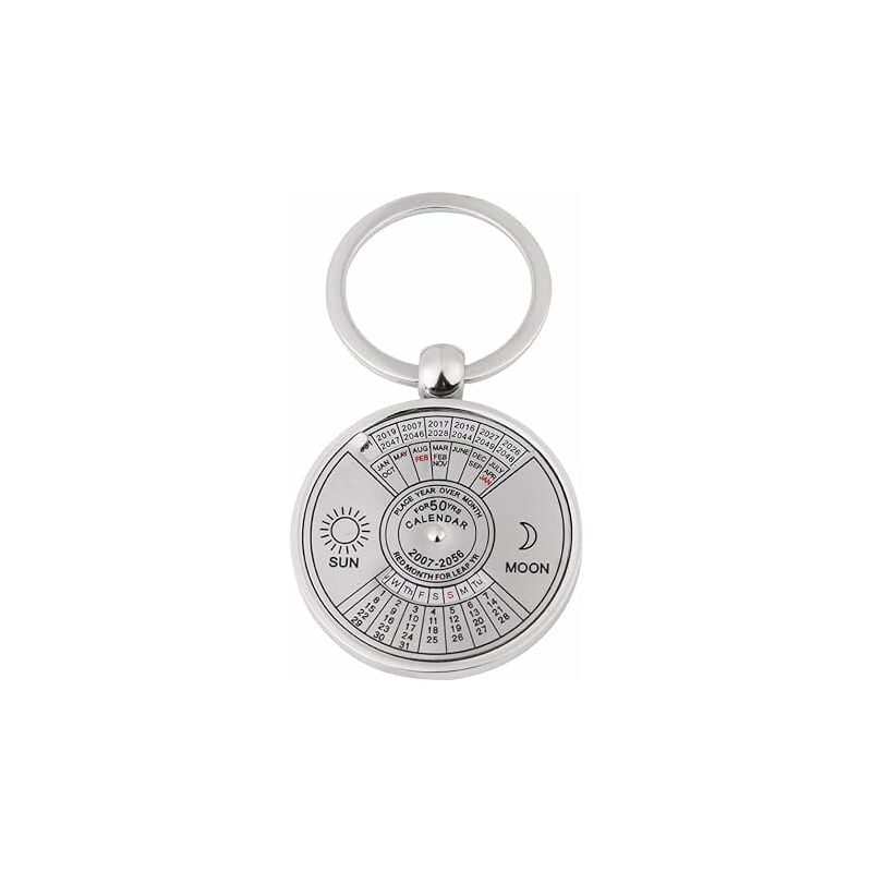 1 Stück Antik Schlüsselanhänger 50 Jahre ewiger Kalender Schlüsselanhänger aus Metall Accessoires zur Dekoration oder Schlüsselring | 08939835278242