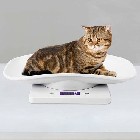 LTS FAFA 10kg / 1g balance de pesée numérique pour petits animaux de compagnie mesure avec précision pour les chats et les chiens, outil de mesure des animaux balance de cuisine électronique