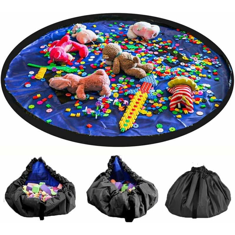 1 Stück Spielzeug-Aufbewahrungstasche, 60-Zoll-Kinderspielmatte, faltbare Aufbewahrungstasche, große Spielzeugmatte, Kinderspielzeug (150 cm) | 08718982370760