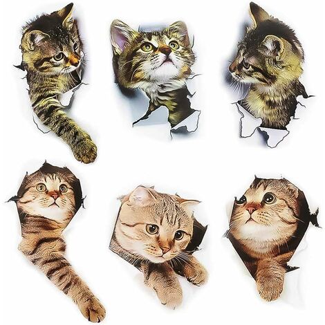 STICKERS CHAT QUI CHASSE DECO VOITURE