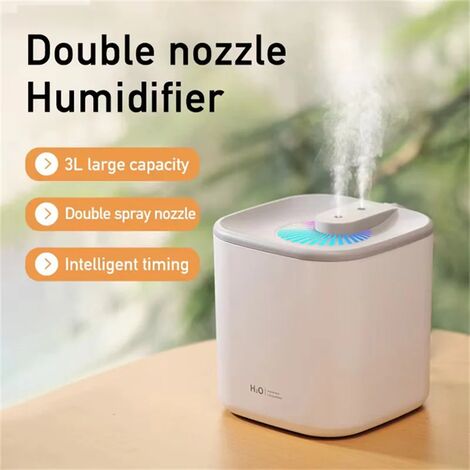 27€06 sur 3L ultrasons Aroma Humidificateur double buse Diffuseur d'air Atomiseur  brumisateur Mist - Humidificateur bébé - Achat & prix