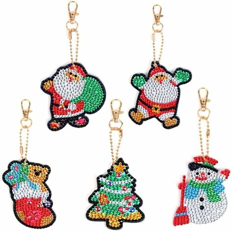 12pcs, Christmas Diamond Painting KeyChain 5D DIY Diamond Painting Kit  Christmas Hanging Diamond Art Kit Diamond Art Christmas Decorations For  Christm