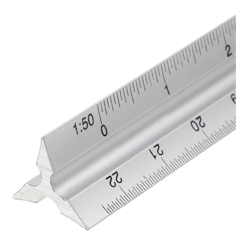 Righello tecnico nuovo 30 cm alluminio metallo