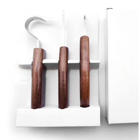 LTS FAFA Kit d'Outils de Sculpture sur Bois Set de Sculpture sur Bois Set de Couteaux à Crochet Set de Couteaux à Cuillère Set de Couteaux à Bol