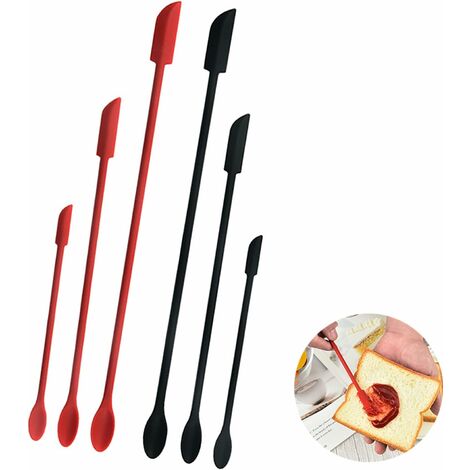 4 pièces Set de spatule en Siliconen Mini pot grattoir petite spatule en  Siliconen