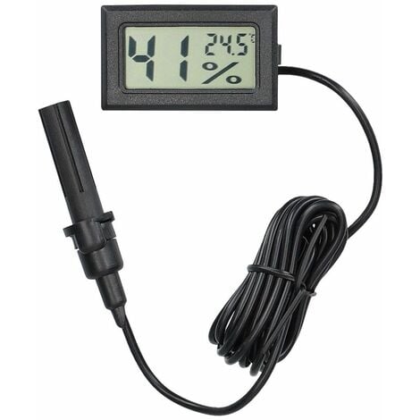 Thermomètre – hygromètre avec capteur sans fil gris anthracite - Otio
