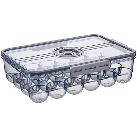 LTS FAFA Porte-œufs empilables réfrigérateur organisateur bacs stockage en plastique transparent