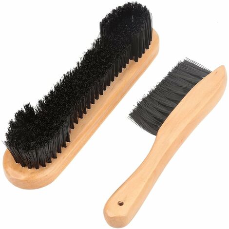 LTS FAFA Porte Queue de Billard,Brosse Billard, Table de Billard Brosse Billard Nettoyage Billard Entretien Billard, 2 PCS Billard Table Brosse Poignée en Bois Table De Billard et Rail Brosse Set De N