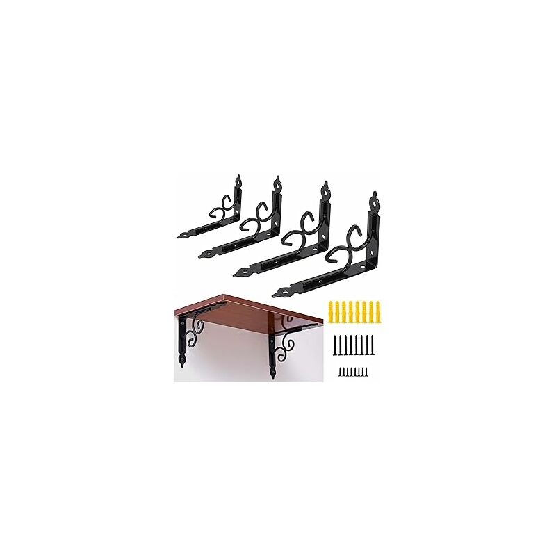 Staffe per mensole decorative Set di 4 staffe per