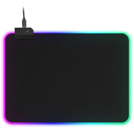 Cabling - CABLING®RGB Tapis de Souris Gaming Surdimensionné LED Lumineuse  RGB Tapis de Souris 800 x 300 x 4 mm XXL pour Clavier Souris Ordinateur PC  Tapis de Souris Noir - Tapis
