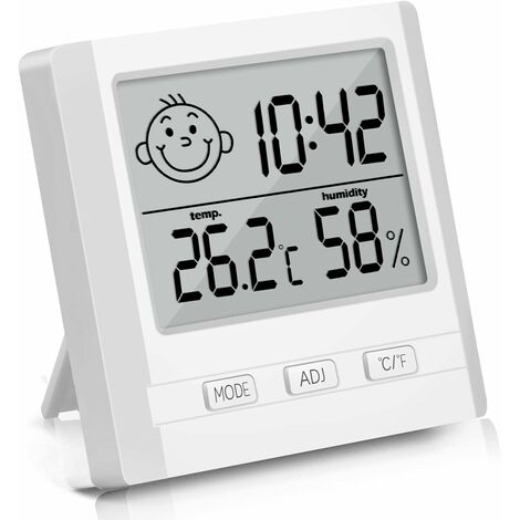 Thermo-hygromètre Thermomètre Hygromètre Numérique LCD Intérieur Extérieur  Hygro-thermomètre Thermostat Humidité Mesure De Température 1.5m Min/Max Fil  De Capteur Pour La Hôtel Chambre Hôpital 