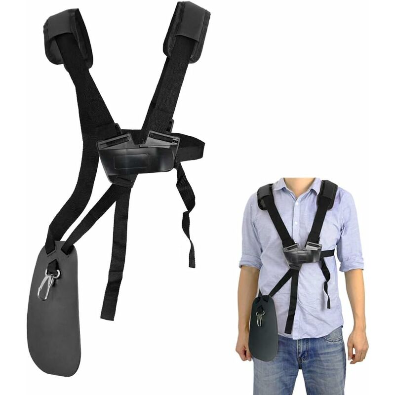 Fei Yu - Tondeuse à bandoulière-tondeuse à harnais double épaule avec ceinture de nylon durable Adjuestable pour débroussailleuse ou Gardenning (
