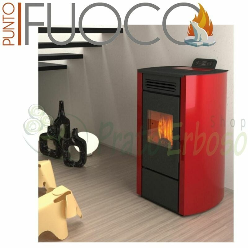 

Punto Fuoco - Luana - Estufa de pellets de 13 Kw rojo