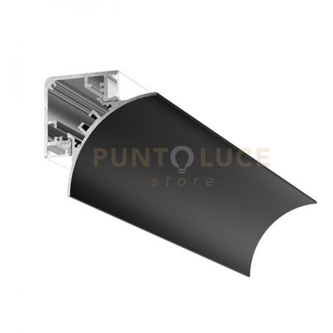 LUBIANA C 3M - PROFILO E DIFFUSORE PER PARETE/SOFFITTO MT 3 NERO