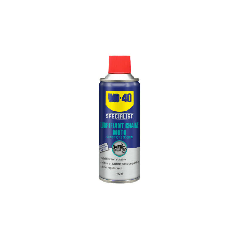 Lubrifiant chaîne conditions sèches Specialist Moto - 400 ml - 33786/46 - Wd-40