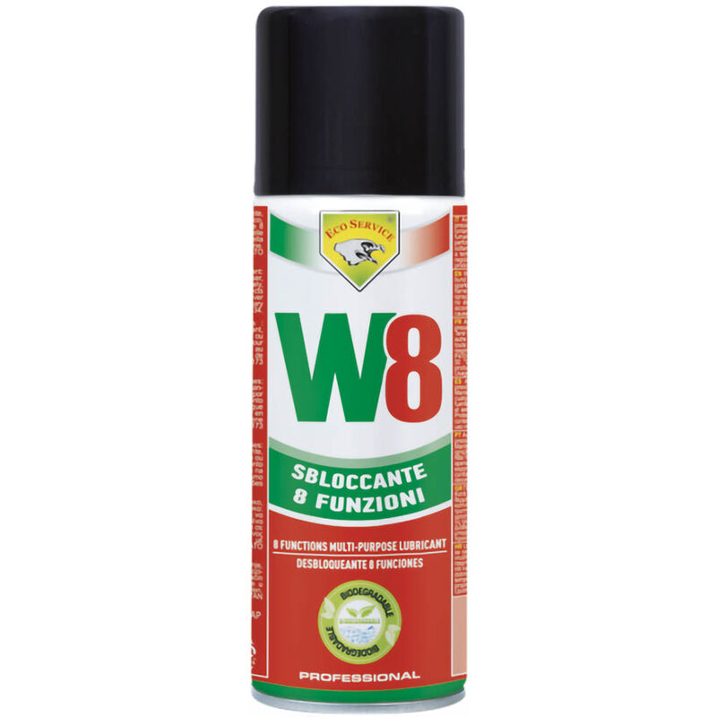 Lubrifiant débloquant 8 fonctions W8 spray 200 ml. biodégradable