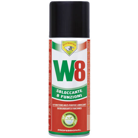 Lubrifiant débloquant 8 fonctions W8 spray 400 ml. biodégradable