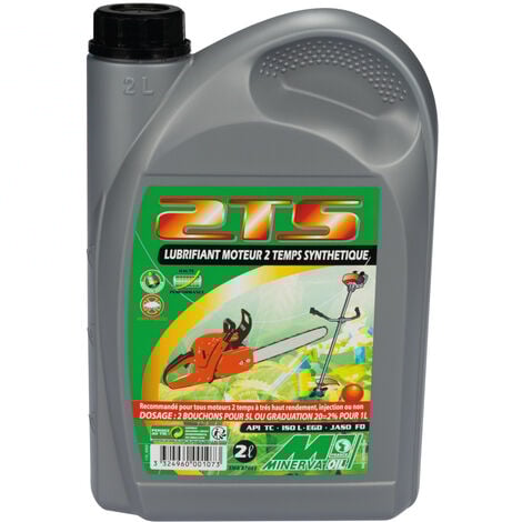 Lubrifiant huile moteur 2 temps synthétique bidon 2 litres - MINERVA OIL