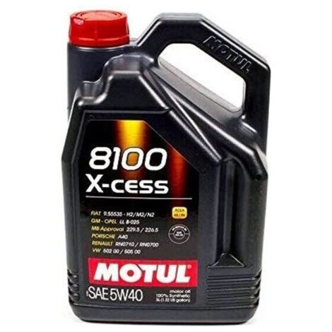 Lubrifiant huile moteur Motul 8100X-Cess 5W40 ACEA A3/B4 bidon 5L