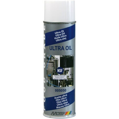 LUBRIFIANT HUILE PTFE POUR MACHINE ALIMENTAIRE CERTIFIE NSF-H1 AEROSOL 500ML MOTIP