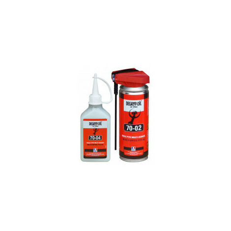 lubrifiant multi-usages au ptfe réf. 70-02 présentation aérosol double  sprayvolume 270/150 ml