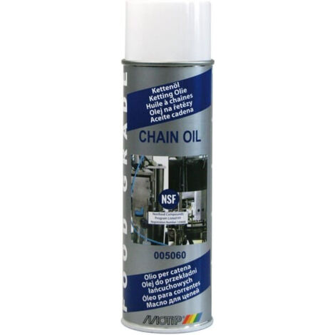 LUBRIFIANT POUR CHAINE MACHINE ALIMENTAIRE CERTIFIE NSF-H1 AEROSOL 500ML MOTIP