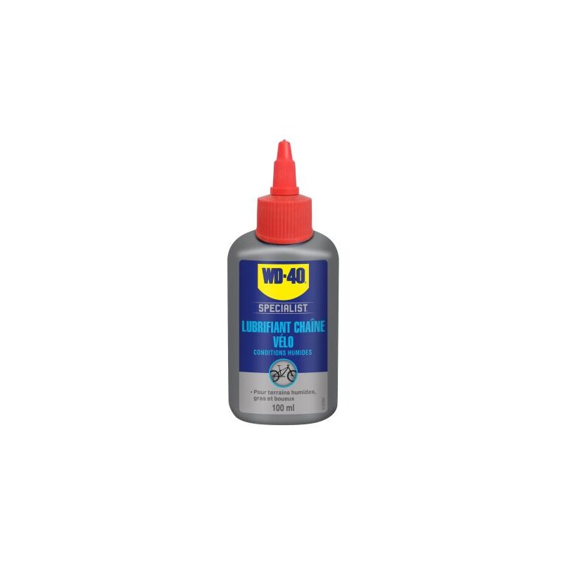 Lubrifiant pour Chaînes conditions humides BIKE, Burette 100 ml - Wd-40