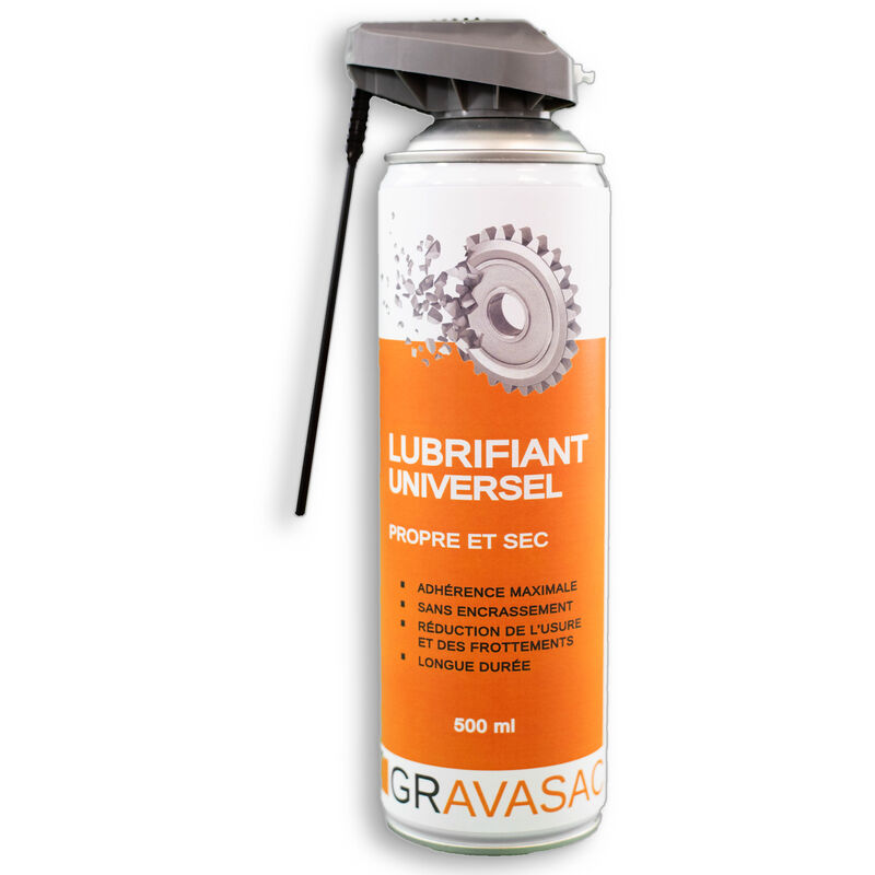 Gravasac - Lubrifiant Universel - Aérosol lubrifiant universel / propre et sec
