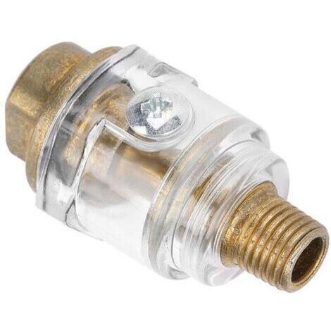Lubrificateur D'huileur, Lubrificateur en Ligne pour Compresseur D'air, Lubrificateur en Ligne Doré, 1/4" BSP Mini en Ligne pour Outil Pneumatique Lubrificateur D'huile Lubrificateur Compresseur Tuyau