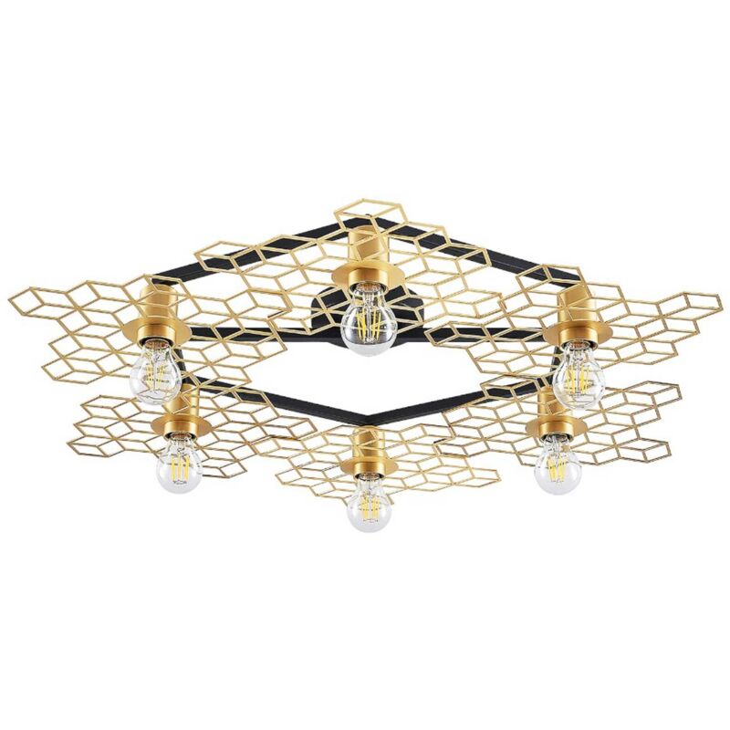 

Alexaru plafón, 6 luces, dorado, redondo - Lucande