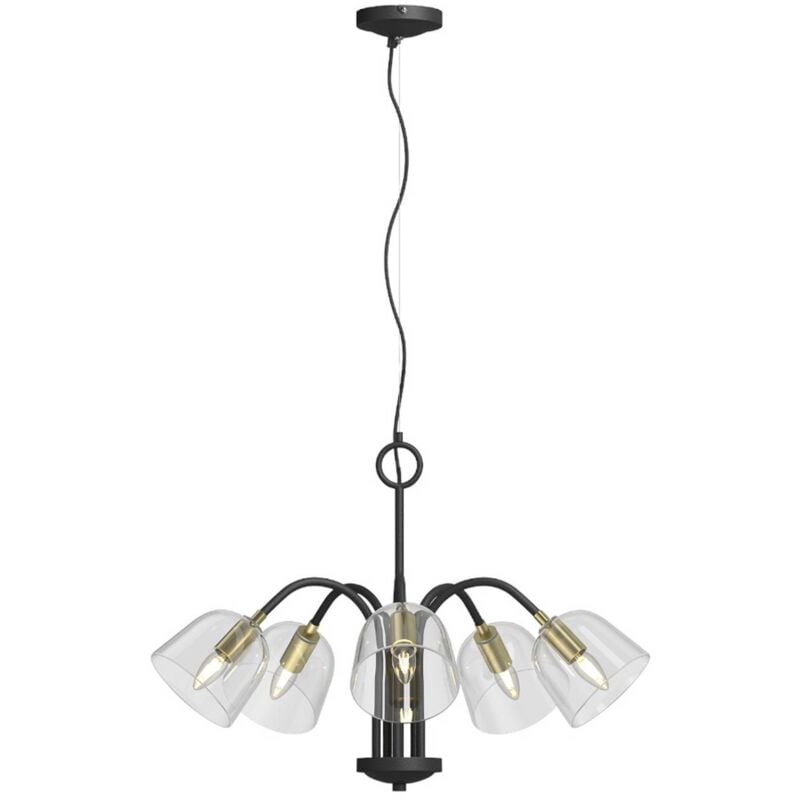 

Anjita colgante pantallas vidrio, 5 luces - Lucande