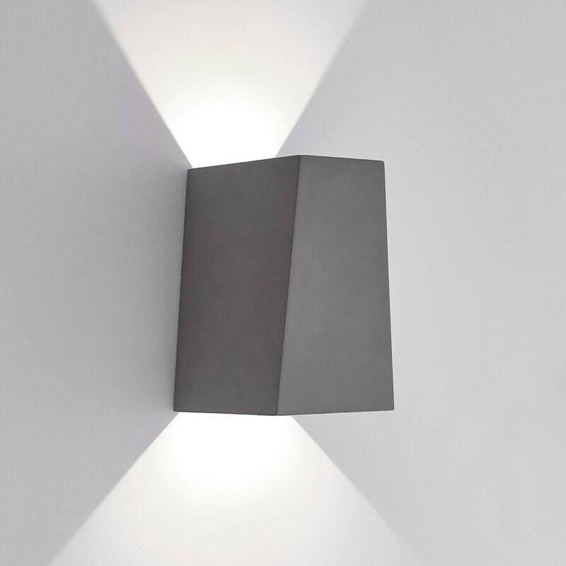 

aplique LED de exterior Aksel, hormigón - Lucande